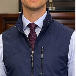 Men's Navy Lightweight Zip Vest